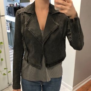 Grey moto jacket